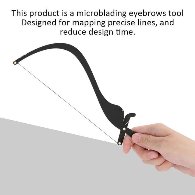 Eyebrow Line Marker Ruler, Microblading Line Marker Ruler With 10pcs Thread Lines Eyebrow Design Measure Tool Semi Permanent Makeup For Mapping Precise Lines Eyebrow Drawing Line