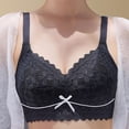 thumbnail image 2 of Timegard Wireless Bras for Women Lace Bowtie Full Coverage Adjustable Strap Comfortable Everyday Bras, 2 of 4