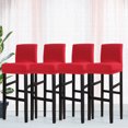 thumbnail image 1 of PiccoCasa Stretch Spandex Bar Stool Cover for Short Back Chair Red 4, 1 of 8