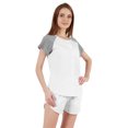 thumbnail image 3 of Inkmeso Solid 2 Pc Nightwear Set For Women Raglan Sleeves Button-Down Top & Shorts Sleepwear-55, 3 of 7