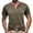 Army Green, variant on DDAPJ pyju Mens Short Sleeve Henley Shirts Solid Color Casual 3 Button T-shirts Collarless Workout Tee Lightweight Summer Basic T-shirt Limited Time Deals of Today Blue L