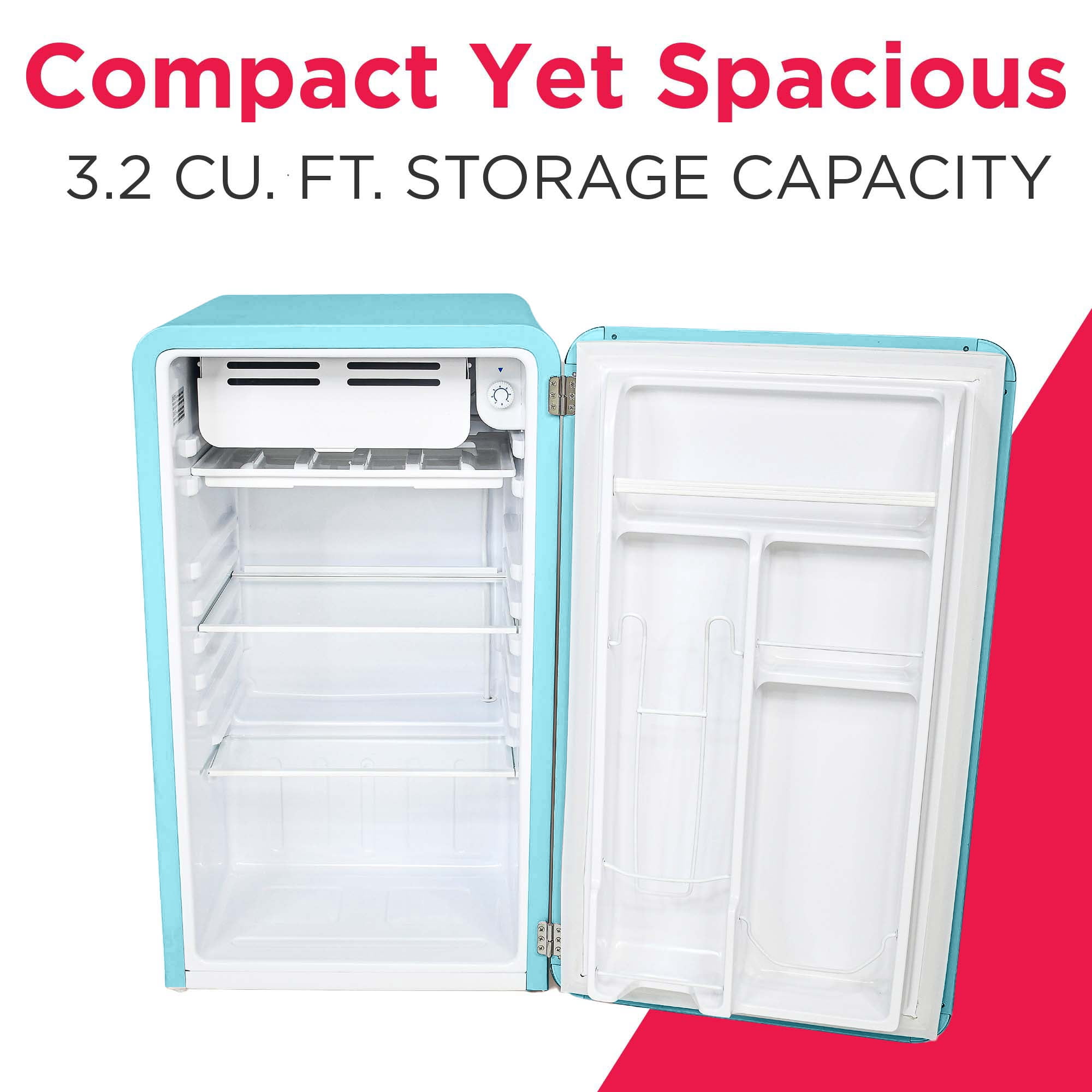 Réfrigérateur compact rétro Frigidaire de 3,2 pi³ – Mini-réfrigérateur avec congélateur pour appartement, dortoir, bureau ou chambre – Bleu
