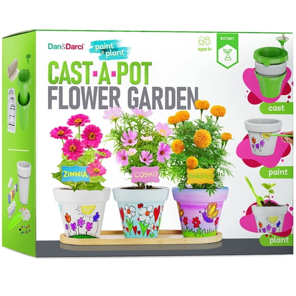 Cast, Paint & Plant Kit for Kids & Teens - Birthday Gift Ideas for Girls & Boys Age 8-14 Year Old Tween Girl Christmas - STEM Teenage Crafts Gifts Kits, Fun DIY Art Teen Projects - Casting & Gardening
