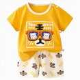 thumbnail image 1 of COMVALUE Pyjama 2 Pcs pour Tout-Petits Garçons, Haut à Manches Courtes Ajusté et Short (Jaune, 5-6 Ans), 1 of 4