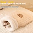thumbnail image 3 of Maoww PP Cotton Filling Cat Bed Provide Comfort And Support For Furry Friends With Better Air Circulation Light brown S, 3 of 6