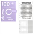thumbnail image 1 of 100 Envelopes Money Saving Challenge, 100 Envelope Challenge Binder, Money Saving Binder, Budget Book (Purple),1 * Challenge Money Saving Binder Kit,Purple, 1 of 7