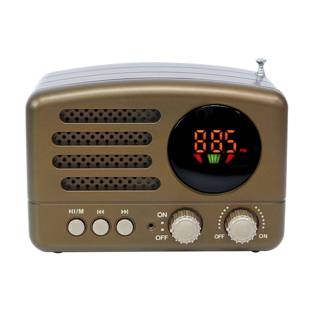 Bluetooth With Antenna Radio USB Charging Receiver TF Card Slot FM AM Mini Manual Portable High Sensitivity Lightweight Speaker ,Easy to Install