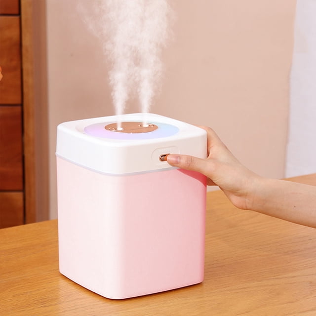 Dvkptbk Usb Humidifier with Light ,Quiet Cool Mist Humidifier for Bedroom and Office ,Plants, Easy to Clean Home Humidifier Home Essentials