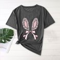 thumbnail image 2 of Plebaso T-Shirts Graphiques de Pâques pour Femmes à Manches Courtes, T-Shirts Imprimés pour Femmes, Décontractés, Amples, d'Extérieur, Hauts Basiques, 2 of 4