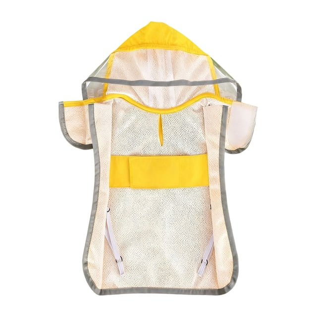 Imperméable pour Chien avec Capuchon Transparent et Caractéristiques Réfléchissantes pour l'Extérieur