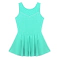 thumbnail image 3 of Oyolan Robe de Patinage Artistique en Maille Strass Pailletée pour Filles, Maillot de Ballet une Pièce Vert Menthe 12, 3 of 7