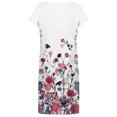 thumbnail image 5 of SMihono Robe d'Été Grande Taille pour Femmes 2023 Manches Courtes Robes Mode Fleurs Imprimées Taille Robe Soleil Col en V Longueur Genou, 5 of 5
