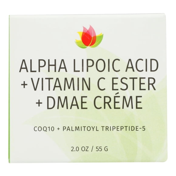 Reviva Labs - Crème DMAE à l'Acide Alpha-Lipoïque + Vitamine C + Ester - 2 oz