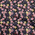 thumbnail image 1 of oneOone Polyester Spandex Black Fabric Floral Sewing Craft Projects Fabric Prints By Yard 56 Inch Wide, 1 of 4