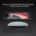 thumbnail image 4 of Petocase for iPhone SE 2022/2020 Case Built-in Screen Protector Shockproof Dust/Drop Proof 3 in 1 Full Body Rugged Heavy Duty Durable Cover for Apple iPhone SE 3rd/2nd Gen 4.7,Black, 4 of 8