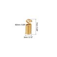 thumbnail image 2 of Unique Bargains Cord End Caps, 100Pcs 3x7mm Metal Spring Coil End Tips Crimp Terminators Caps Rose Gold, 2 of 5