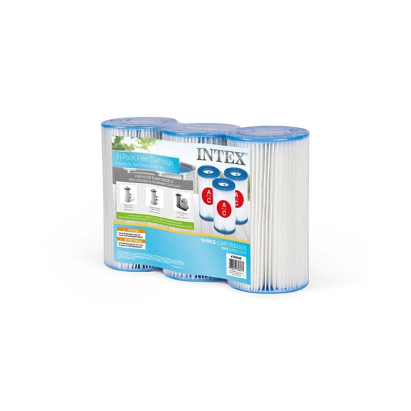 Intex Type A Pool Filter Cartridge, 3 Pack