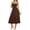 Brown, variant on Midi Dresses for Women Summer Drawstring Adjustable Strap A-Line Side Split Corset Dresses Wedding