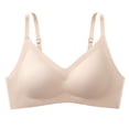 thumbnail image 1 of Wireless Bras for Women Support Convertible Bra Feature V-Neck Sport Bra Style W-931 Beige L, 1 of 3