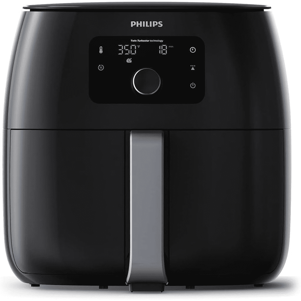 (Manufacturer Refurbished) Philips HD9650/96 Air Fryer XXL Twin Turbostar 1.4kg (Black)