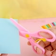 thumbnail image 4 of SIYTUAU Pink Safety Scissors For Kids Paper Craft Plastic Material 5.31X2.36In Size Rounded Head Wrap To Prevent Injury For School Use Children Craft Tool Pink, 4 of 6