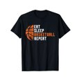 thumbnail image 1 of T-shirt Unisexe de Basketball Manger Dormir Basketball Répéter T-Shirt Graphique Drôle avec Lettrage de Basketball, 1 of 5