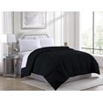 thumbnail image 2 of Goose Down Alternative Microfiber Quilted Solid Comforter - King/Black, 2 of 6