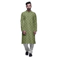 thumbnail image 1 of Atasi Kurta Pyjama de Fête pour Hommes, Col Mandarin, Ensemble Ethnique Imprimé Kurta, 1 of 5