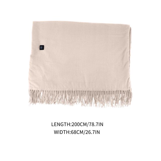 Heated Throw Blanket USB-Powered Wearable Portable Washable 78 in x 26 in With Zipper