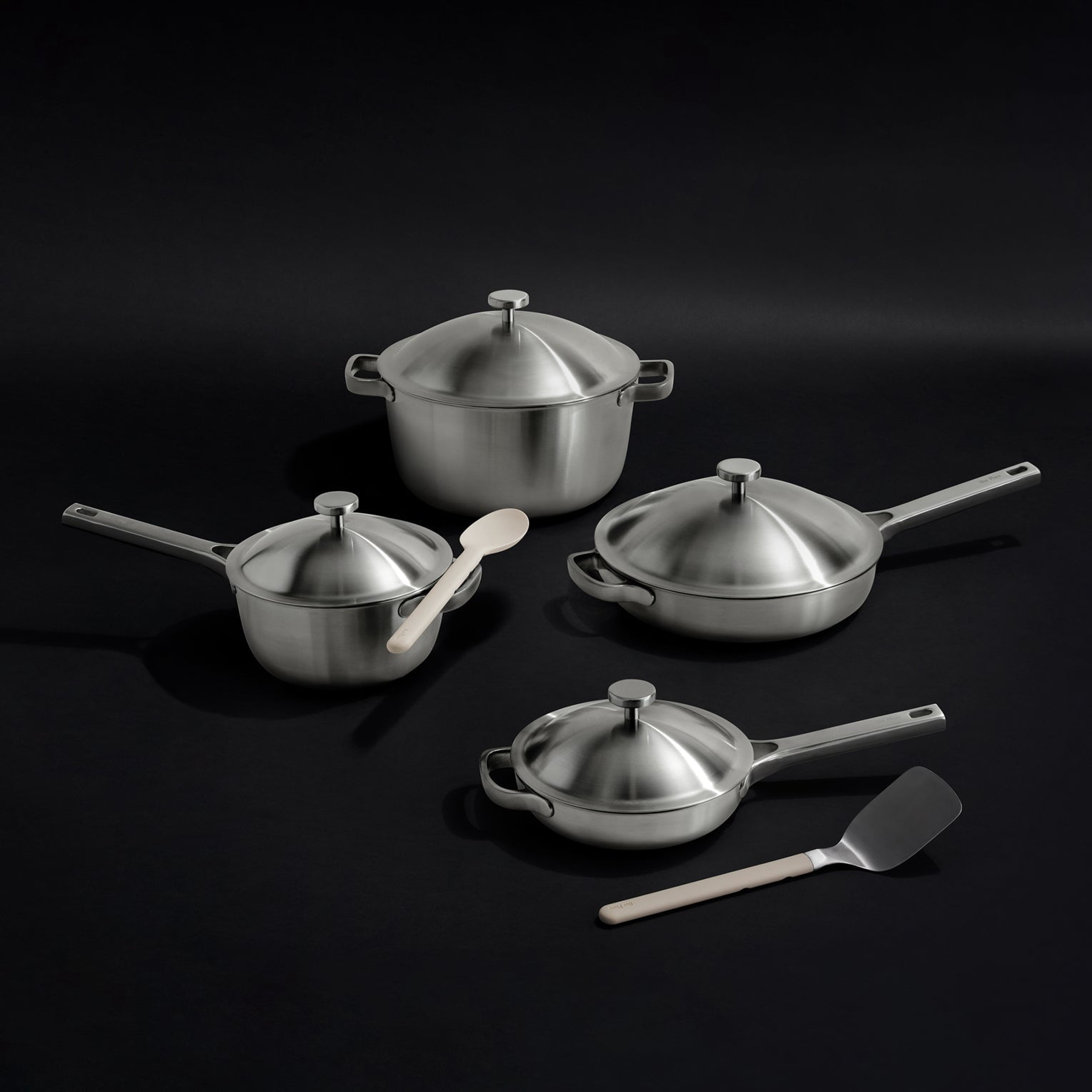 Our Place Titanium Pro Cookware Set (10 piece) Our non-toxic, chef-approved titanium cookware set Brushed