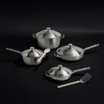 Our Place Titanium Pro Cookware Set (10 piece) Our non-toxic, chef-approved titanium cookware set Brushed