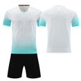 thumbnail image 2 of Custom Football Kit Set for Adult and Child, Name Number Team Logo DIY Family Match Personalized Jersey Shirt Shorts Set, Dad and Son Matching Outfits Light Blue XXXS, 2 of 6