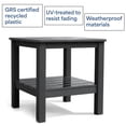thumbnail image 4 of Adirondack Table Outdoor Side Table 18-inch Double Deck Square HIPS End Table Storage Rack Save Space, 4 of 7