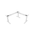 thumbnail image 4 of EFFYDESK Executive L-Shaped Height Adjustable Home Office Computer Standing Desk with Cable Management Tray (71"×71") Oak White on White Frame, 4 of 5