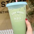thumbnail image 4 of Plastic Water Cup Straw Cup Drinking Cup Summer Cup Cute Water Cup Plastic Coffee Cup Large Capacity Cute Water Cup With Straw Lid For Summer Cold Drinking Three Bears 700ml, 4 of 5