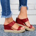 thumbnail image 4 of Sandale Décontractée pour Femmes à Bout Ouvert, Espadrilles à Plateforme Compensée avec Bride Élastique, 4 of 6