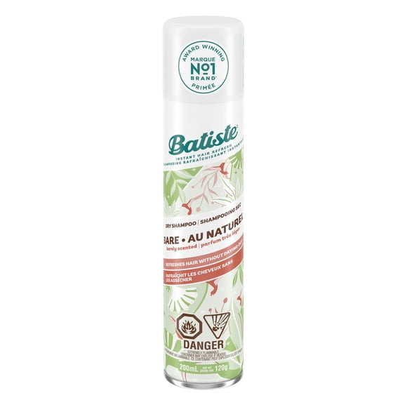 Batiste Dry Shampoo Spray, Bare Scent, Refresh Hair and Absorb Oil Between Washes, Waterless Shampoo for Added Hair Texture and Body, 200-ml