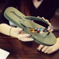 thumbnail image 4 of Chaussons pour Femmes, Chaussures à Enfiler, Mode Été, Style Bohème, Sandales de Plage, 4 of 8