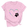 thumbnail image 2 of Meichang T-Shirt de la Saint-Valentin pour Femmes, Tee-Shirt Graphique Cœur d'Amour, Manches Courtes, Décontracté, Coupe Ample, Col Rond, 2 of 4