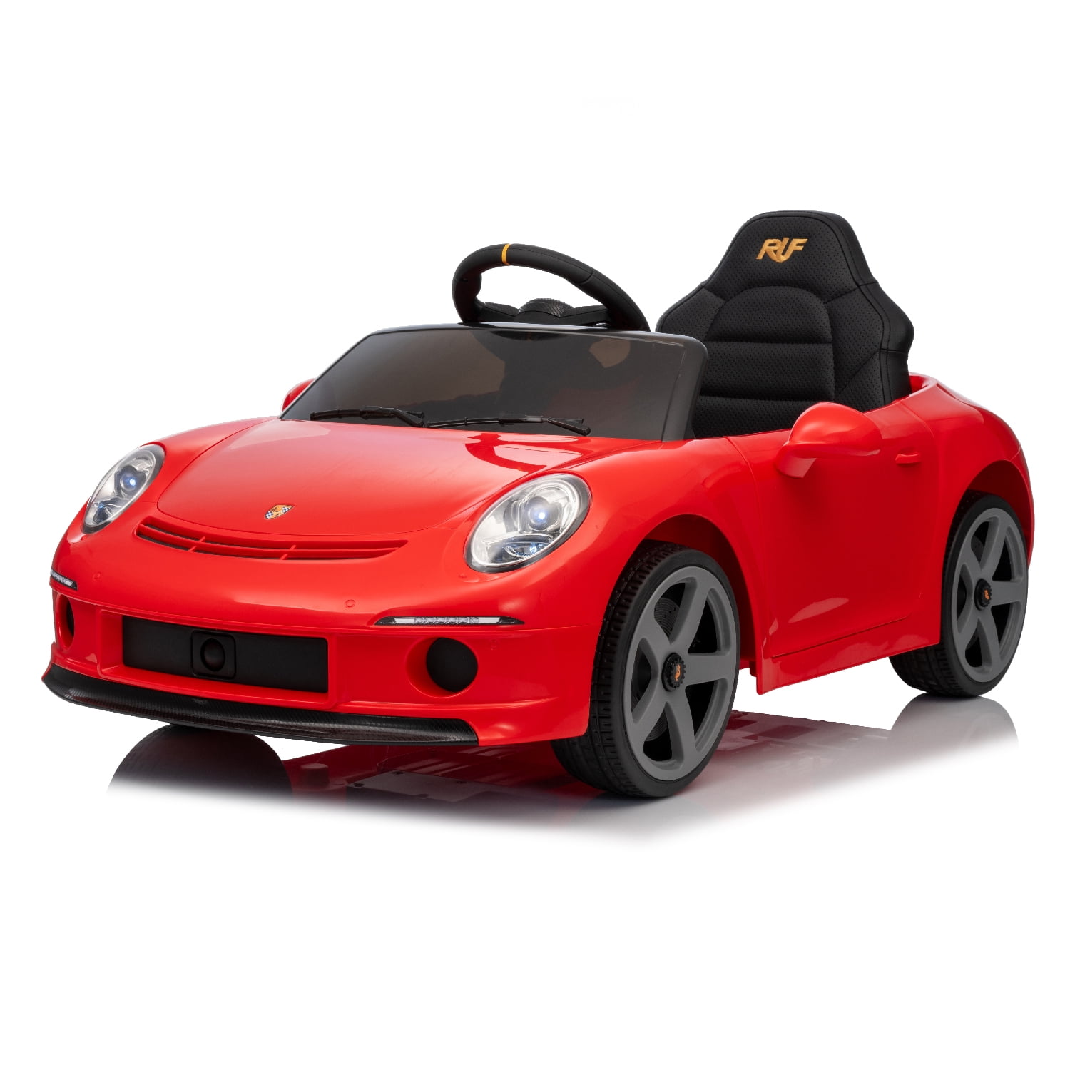 VOLTZ TOYS Officially Licensed RUF Porsche 911 24V Kids Ride-On Car, Motorized Luxury Sport Toy Vehicle with Parent Remote Control, Open Doors, LED Lights & Music, Red