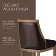thumbnail image 4 of Maven Lane Vienna Counter Stool, Walnut Finish w/ Marksman Saddle Vegan Leather, 4 of 6