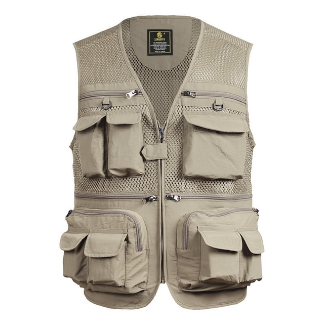 Graflsoa Gilet de Pêche et de Randonnée Extérieur 4TG, Matériau Polyester Léger, Plusieurs Tailles Disponibles