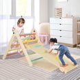 thumbnail image 4 of Costway 3-in-1 Triangular Climbing Toys Foldable & Height-adjustable Triangle Set Colorful, 4 of 9