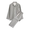 thumbnail image 1 of LSLJS Ensembles de Pyjama pour Hommes Décontractés Vêtements d'Intérieur Hauts à Manches Longues Pantalons Col Rabattu Pyjamas de Nuit Ensembles, Vêtements de Nuit pour Hommes Cadeaux pour Hommes, 1 of 3