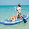 thumbnail image 4 of Goplus Large Inflatable SUP Board, Portable Paddle Board with 5D rings Stand Up Paddle Board for Youth & Adult Blue, 4 of 10