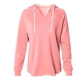 thumbnail image 4 of Yuyuzo Hoodies for Women Fall Fleece Lined Sweatshirts Long Sleeve Drawstring V Neck Pullover Tops, 4 of 4