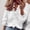 White, variant on work blouses for women long sleeve v neck ruffle lace trim shirt plus size solid color tops dressy elegant blouses