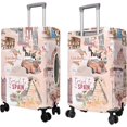 thumbnail image 2 of Travel Luggage Cover Suitcase Protector Fits 18-32 Inch Luggage Wheel Covers Patterned Travel Related Items Flower Luggage Protector Elastic Luggage Anti-scratch Suitcase Cover M, 2 of 5
