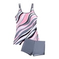 thumbnail image 4 of Swimsuit Tie Dyed Contrast Color Backless Bikini Camisole Shoulder for Women, 4 of 7