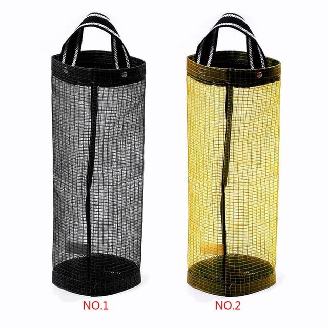 Plastic Bag Holder Dispenser Hanging Folding Mesh Garbage bag organizer Plastic Bag Organizer Trash Pouch Holder Recycling Containers